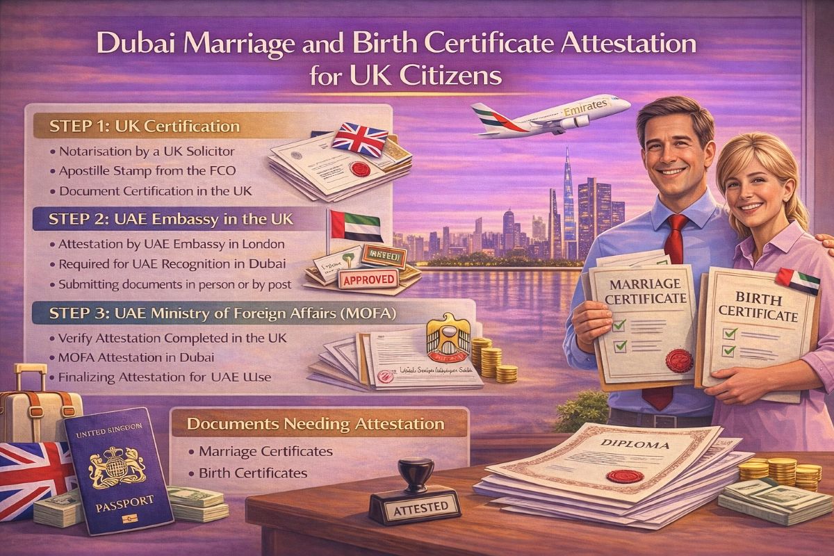 Dubai Marriage and Birth Certificate Attestation for UK Citizens